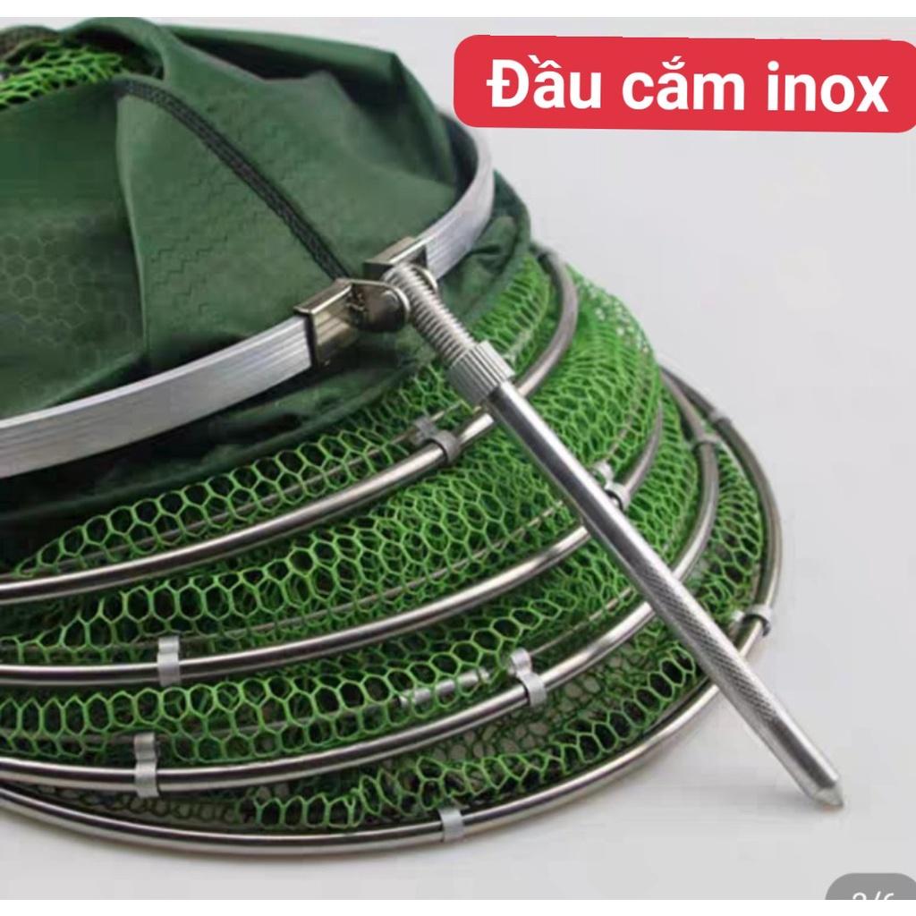 Rọng đựng cá vành chất liệu inox ,rọng đựng cá lưới chất liệu dù có bọc nhựa( vành 33 cm)