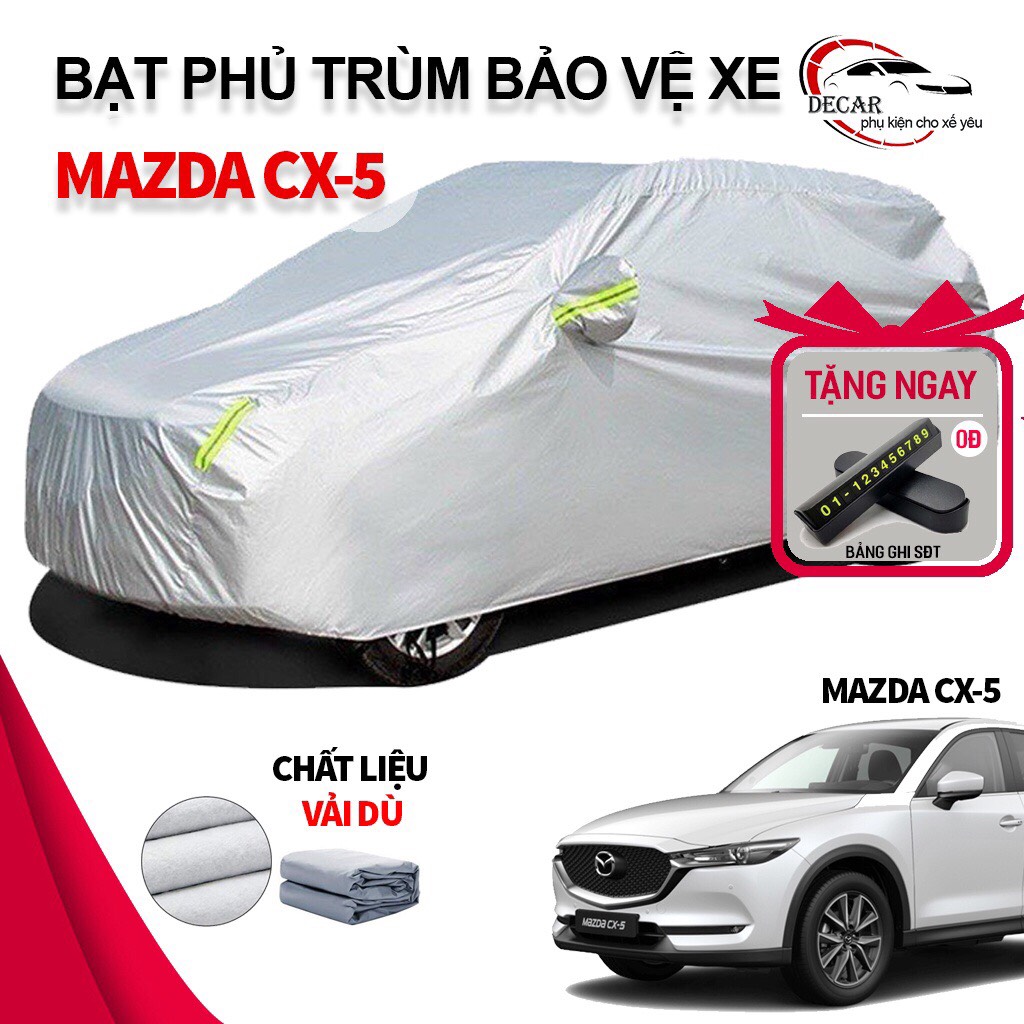 Bạt Phủ Toàn Xe MAZDA CX5  3 Lớp Chống Xước, Chống Nắng, Chống Cháy Cho Ô Tô