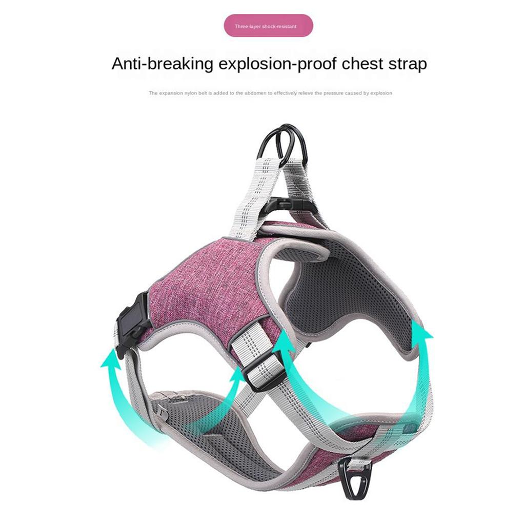 Adjustable Dog Harness Reflective Breathable No Pull Easy to Put on Medium and Large Dogs