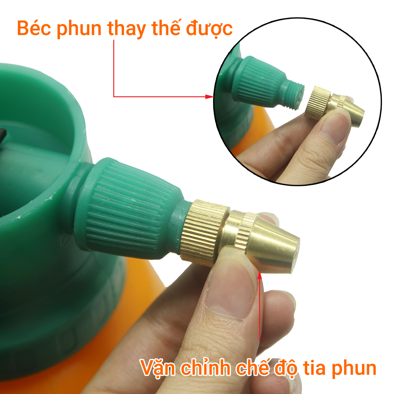 Bình xịt phun sương tưới cây 2 lít  vỏ nhựa dày tặng kèm 1 béc phun thuốc 2 đầu nhựa (màu bình tùy chọn)