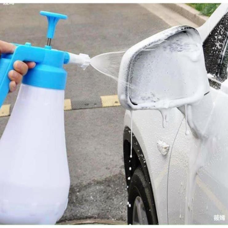 Bình Xịt Tạo Bọt Tuyết Rửa Xe Ô Tô dành cho Xe Máy Cầm Tay 1.8L Tiện Dụng