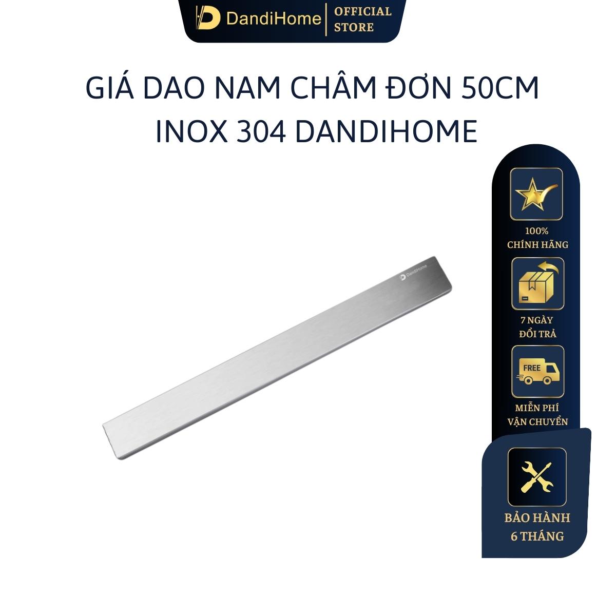 Giá dao nam châm vĩnh cửu Inox 304 DandiHome cao cấp