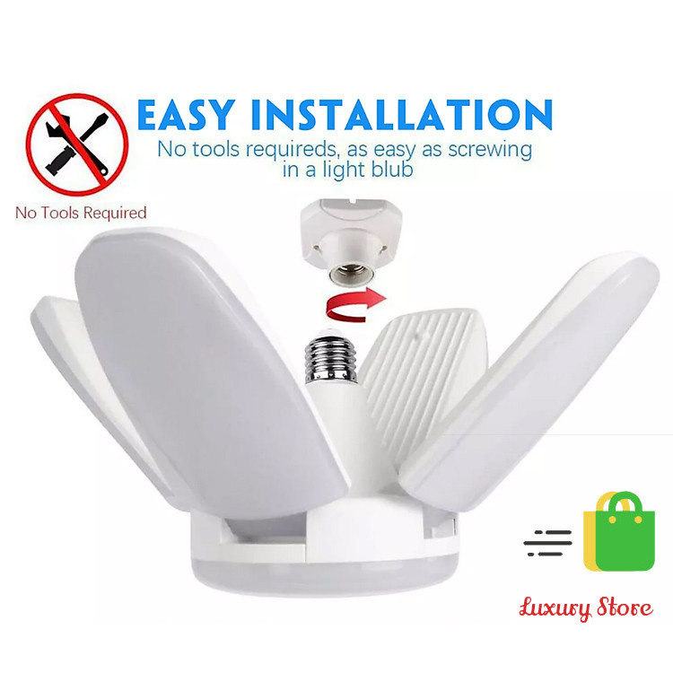 Đèn led 4 mặt BX - 60 có thể gấp xòe cánh tiện dụng