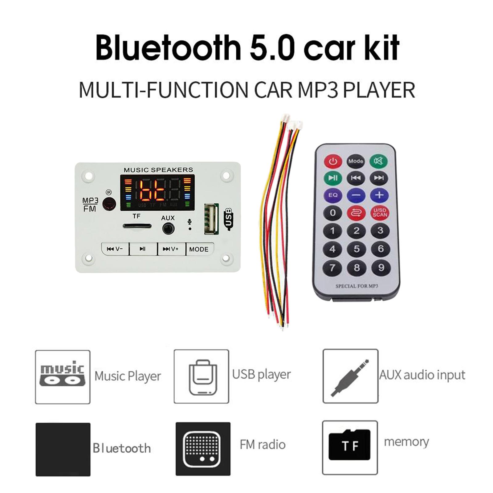 DC 5V /12V Car Stereo MP3 Decoder Board Recording Module Wireless Audio Module - Made of high reliable quality and durable material