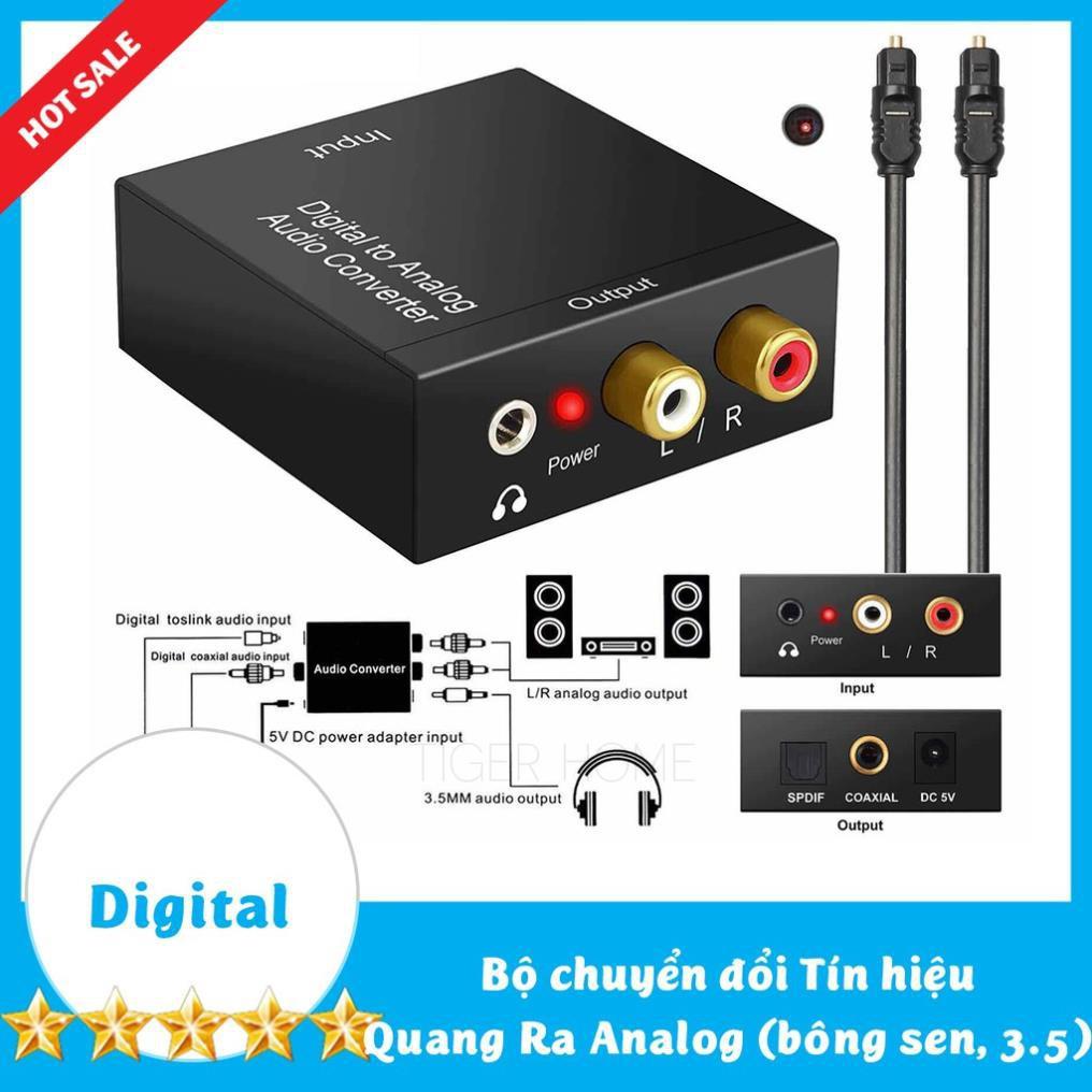 Bộ chuyển đổi Âm Thanh Cổng quang Optical sang Audio AV - R/L, Cổng 3,5 Hỗ Trợ Tv 4k Loại Xịn Model 2021 196-96kb