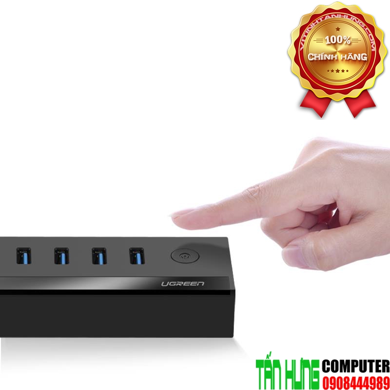 Bộ HUB chia 7 Cổng USB 3.0 Có Nguồn 5V/2A Ugreen 40522 cao cấp hàng chính hãng