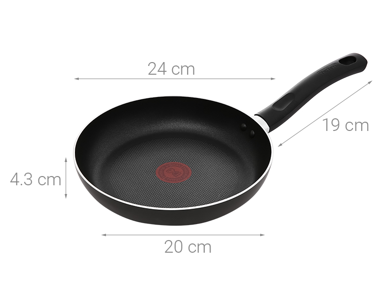 Chảo chống dính Tefal bếp từ 24cm (G1640495)/ 28cm (G1640695) - điểm cảnh báo nhiệt thông minh - hàng chính hãng