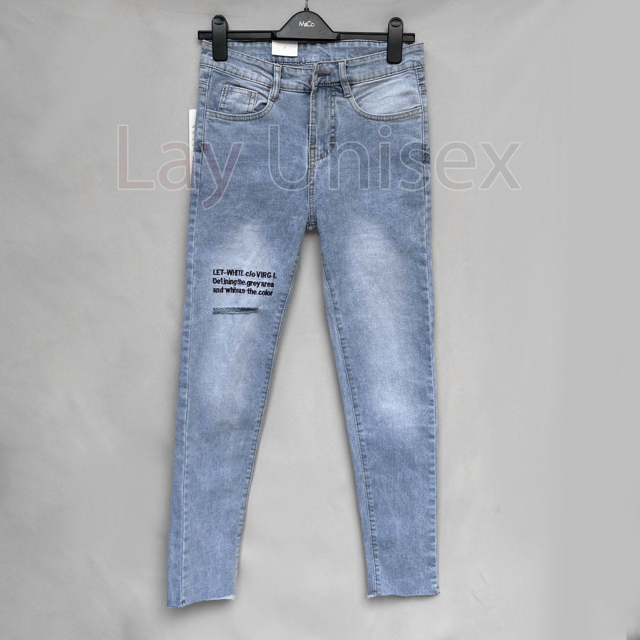 Quần baggy jean nam VIRG unisex