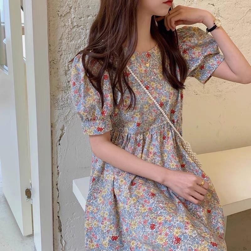 Váy Babydoll Hoa Nhí Vintage Siêu Dễ Thương