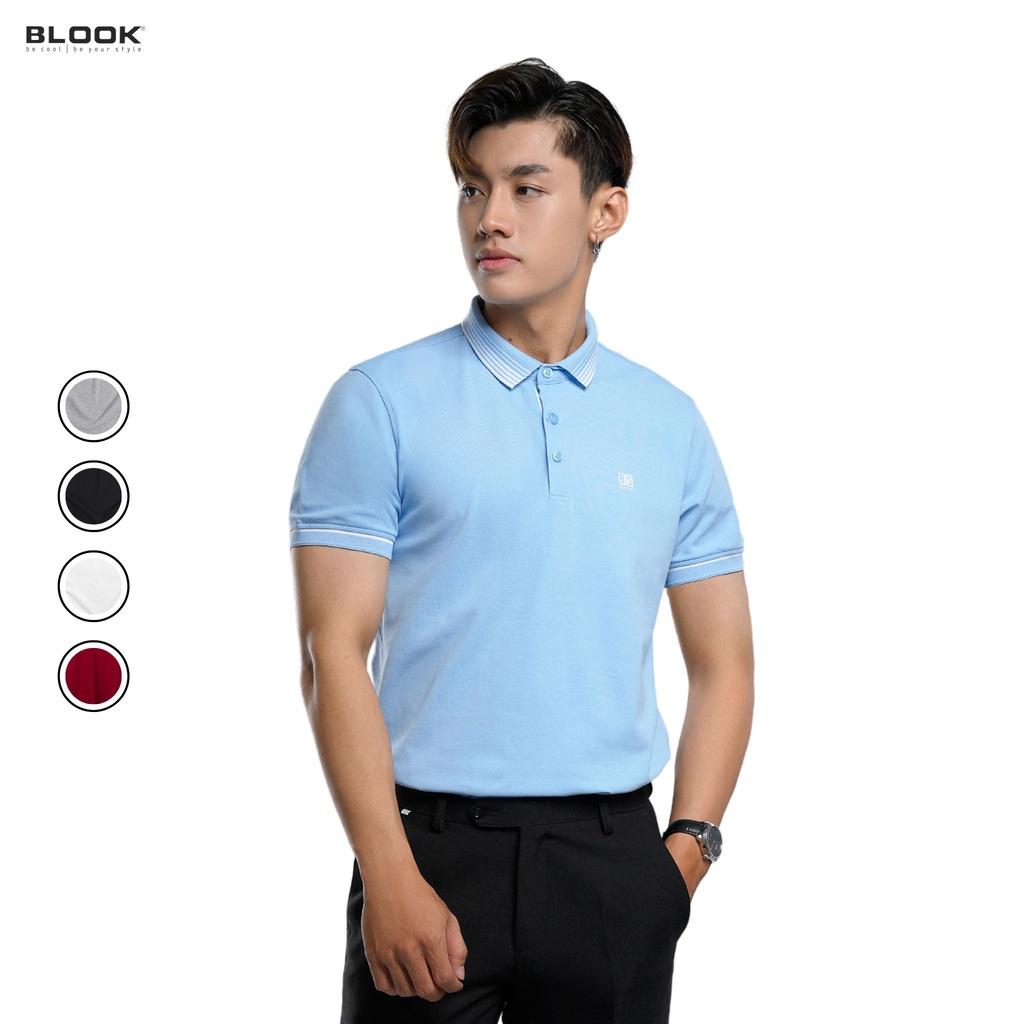 Áo polo nam slimfit BLOOK vải cotton 5 màu in logo BS mã 42613