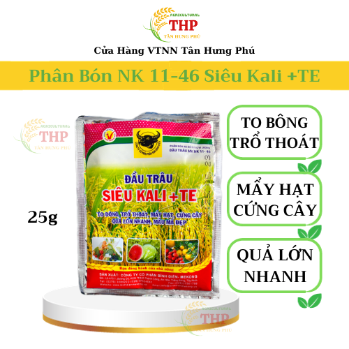 Phân Bón NK 11-46 Siêu Kali +TE | PHÂN BÓN | GÓI 25GAM