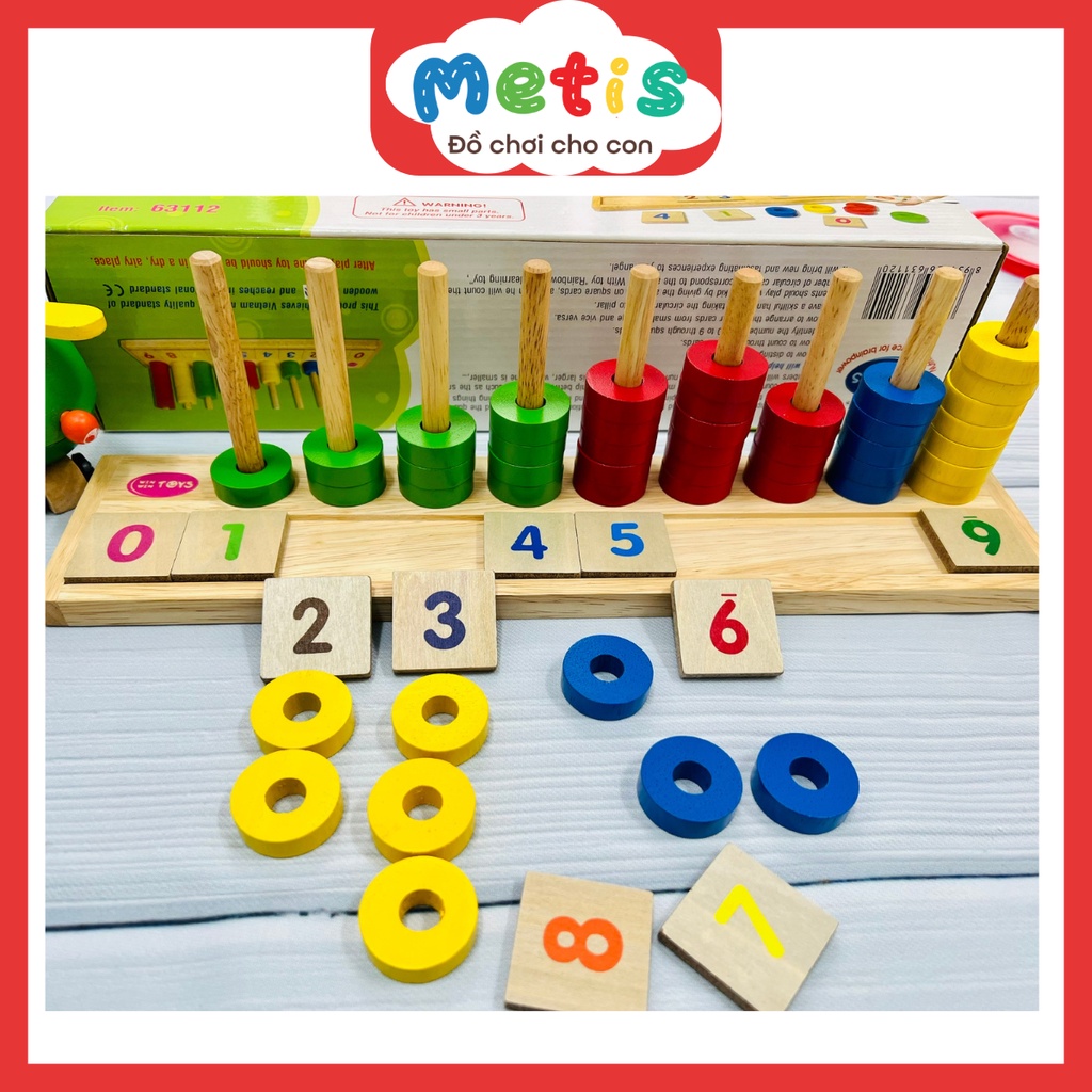 Học đếm bậc thang - Đồ chơi gỗ thông minh Winwintoys cho bé - Metis đồ chơi cho con