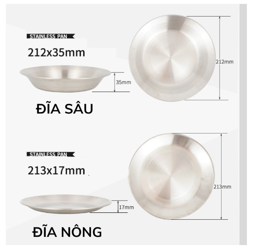 Bộ bát đĩa Inox xếp gọn 16 món kèm túi đựng dành cho CLS Tableware Set 16P