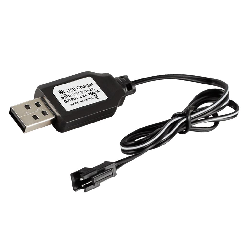 Tooyful RC Cáp Sạc Pin 4.8V 250mA USB Cân Bằng Sạc Nhanh SM Cắm 80 Cm