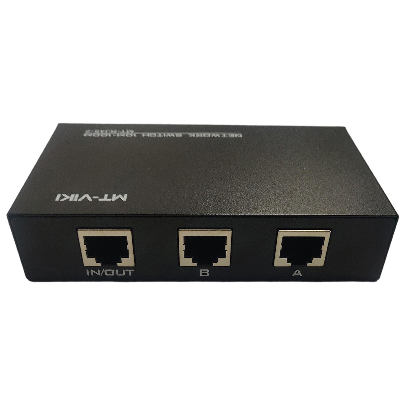 2Port A B Manual Network Sharing Switch Box RJ45 Ethernet Switcher
