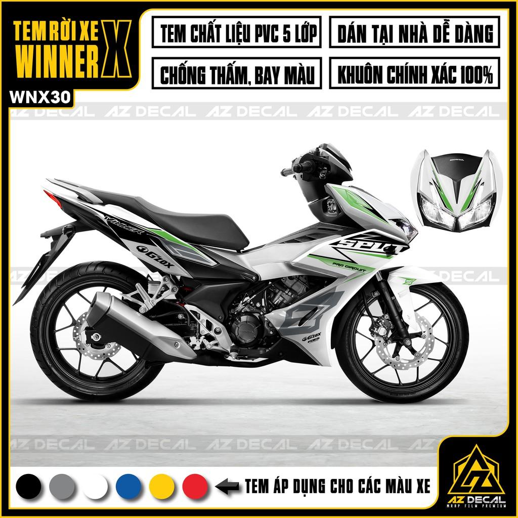 Tem Rời Dán Xe Winner X Phong Cách Sport | WNX30 | Decal Chế Xe Máy Cắt CNC Khuôn Sẵn, Chống Nước, Chống Bay Màu