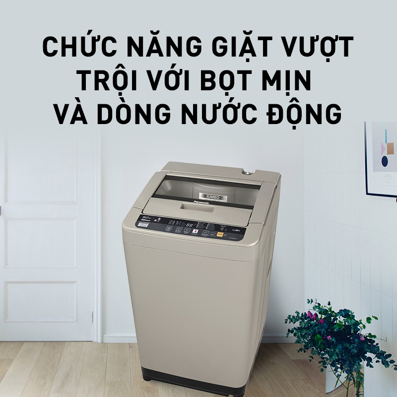 [CHỈ GIAO TẠI HCM] Máy giặt cửa trên Panasonic 9 KG NA-F90VS9GRV - Hàng Chính Hãng