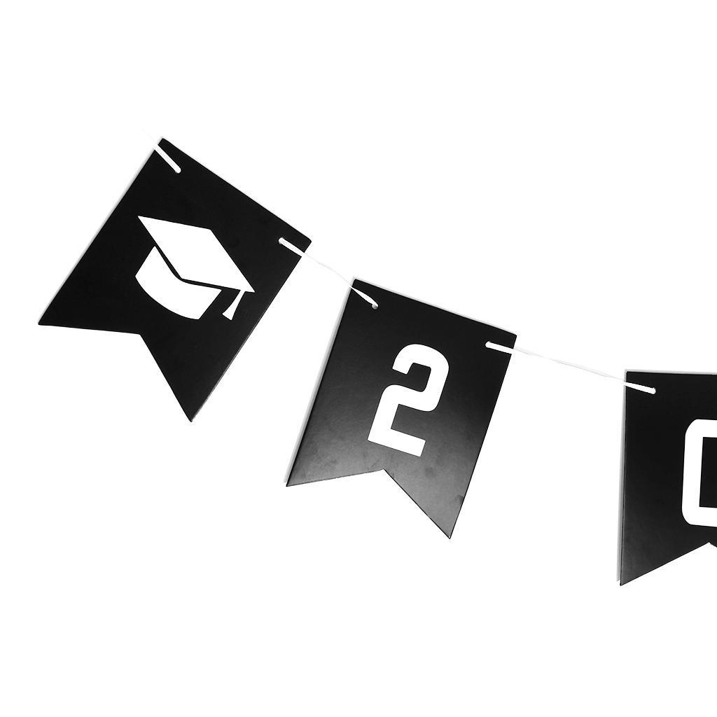 Paper Bunting Banner 2019 Congrats Grad Sign Graduation Party Hanging Garland