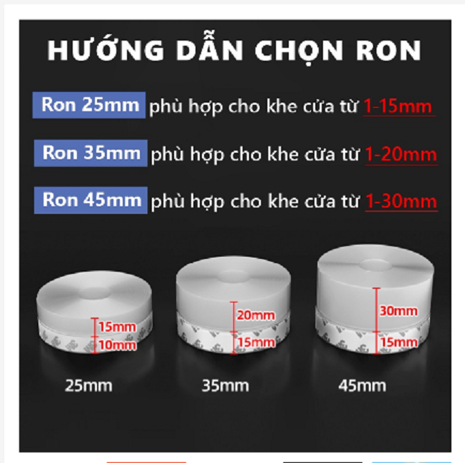 Ron  Cao Su Dán Khe Hở Chân Cửa 3M - Chống Bụi, Chống Nước, Giảm Tiếng Ồn, Ngăn Côn Trùng G421-RonCuon