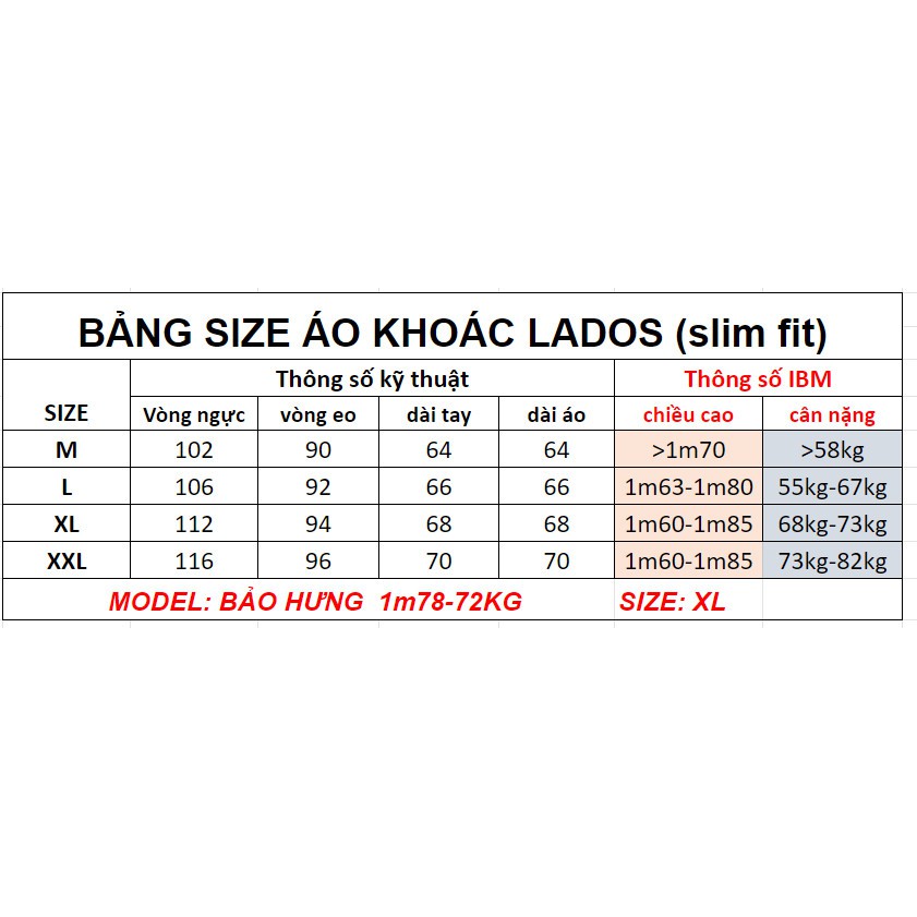 Áo khoác dù form đẹp Lados - 2028 chất dù chống trượt nước