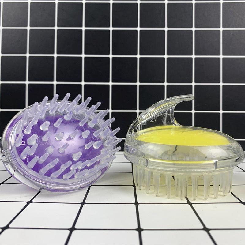Lược gội đầu bằng silicon mát xa da đầu - Bàn chải gội đầu silicon mềm