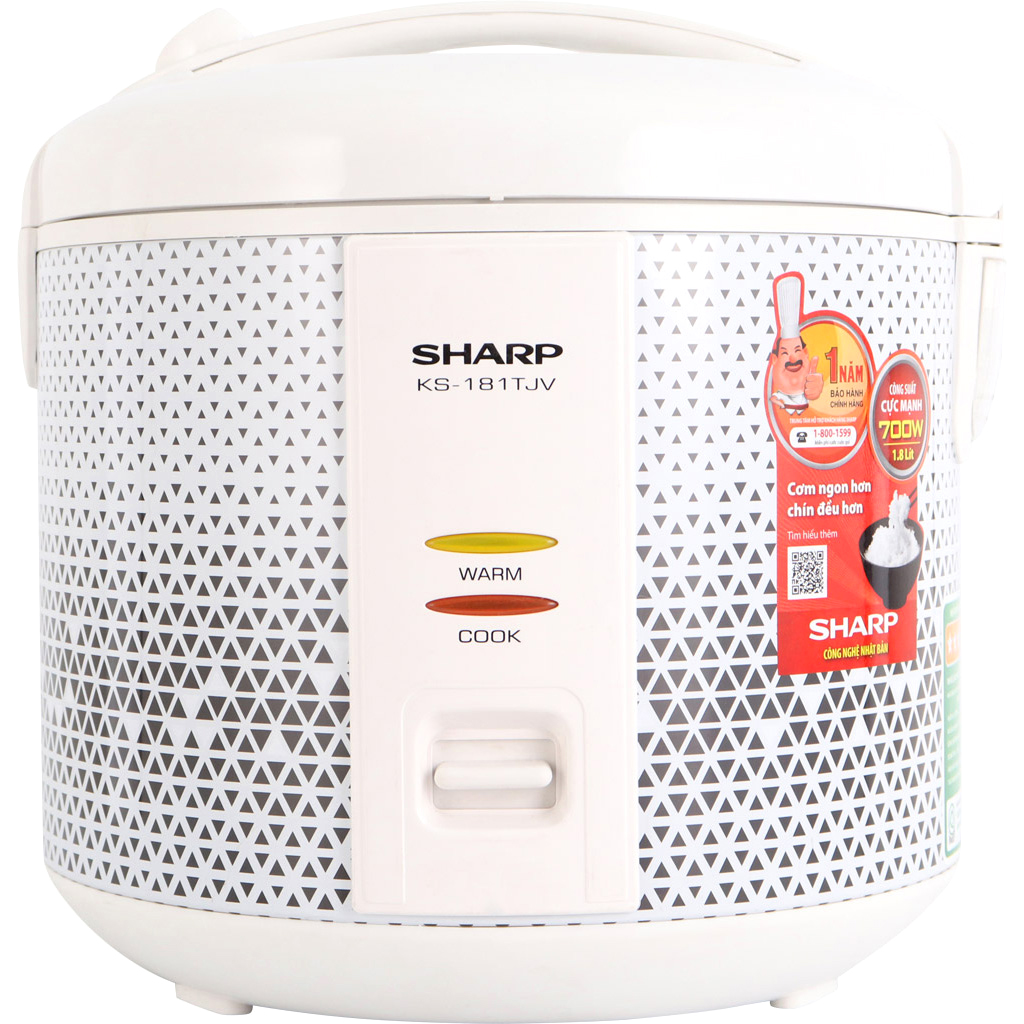 Nồi cơm điện Sharp 1.8 lít KS-181TJV - Hàng Chính Hãng - Chỉ Giao Hà Nội