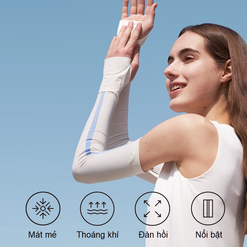 Găng tay xỏ ngón lụa băng Hatsu chống nắng và ngăn tia UV 100% - phối 2 màu thời trang - Dòng -5 độ cao cấp - Hàng chính hãng
