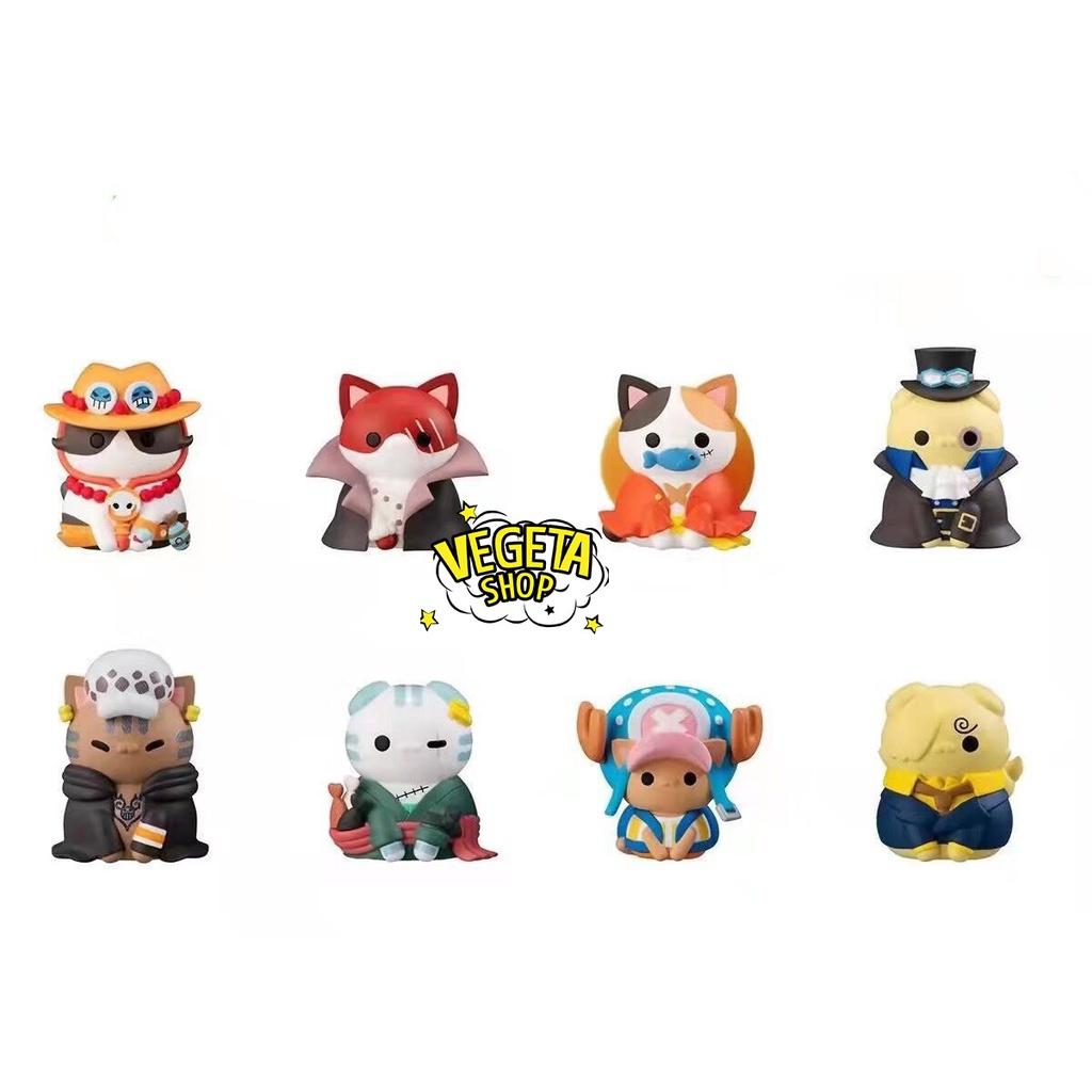 Mô hình One Piece - Mô hình Mèo Tsum Tsum Cosplay One Piece chibi dễ thương Luffy Zoro Sanji Ace Sabo Chopper Law Shanks
