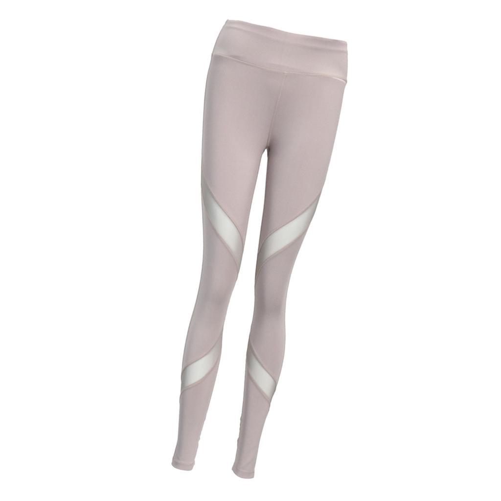 High Waist Yoga Pants Sports Running Leggings Flex Workout Fitness Capris Stretch Mesh Trouser Quick-drying Training Sportswear for Women Gilrs