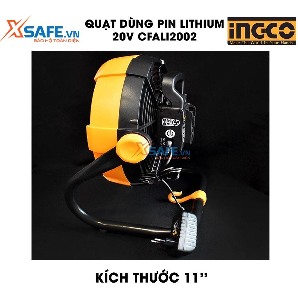 Quạt dùng pin Lithium 20V INGCO CFALI2002 hai tốc độ Quạt công nghiệp điều chỉnh độ nghiêng 360°(không có pin và sạc)