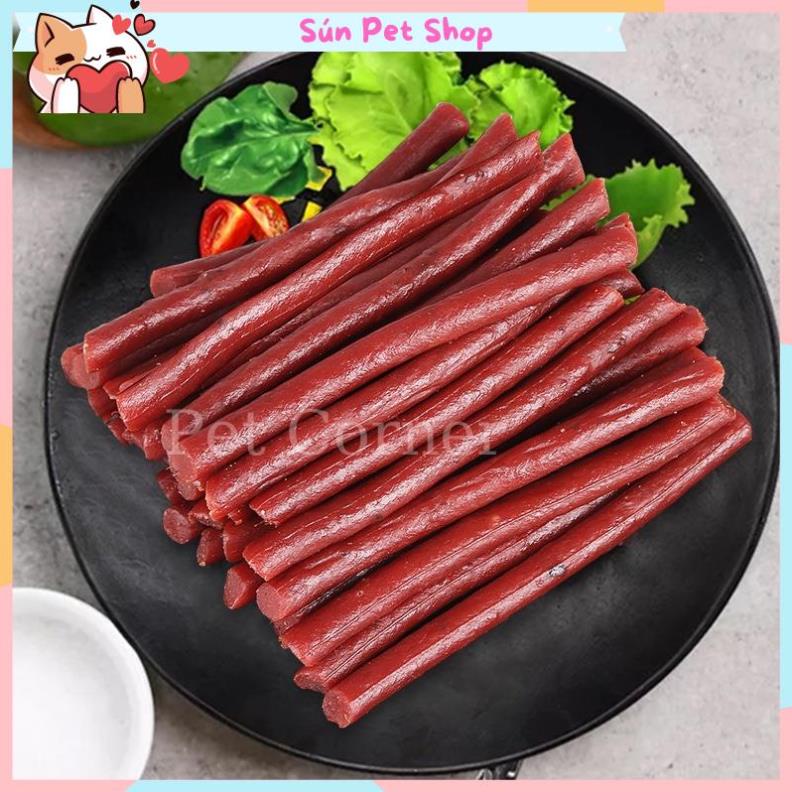Hình ảnh Thịt bò cao cấp Hello Joy thơm ngon, bổ sung canxi cho chó (Gói 500gr) - Bánh thưởng cho chó, đồ ăn vặt cho thú cưng