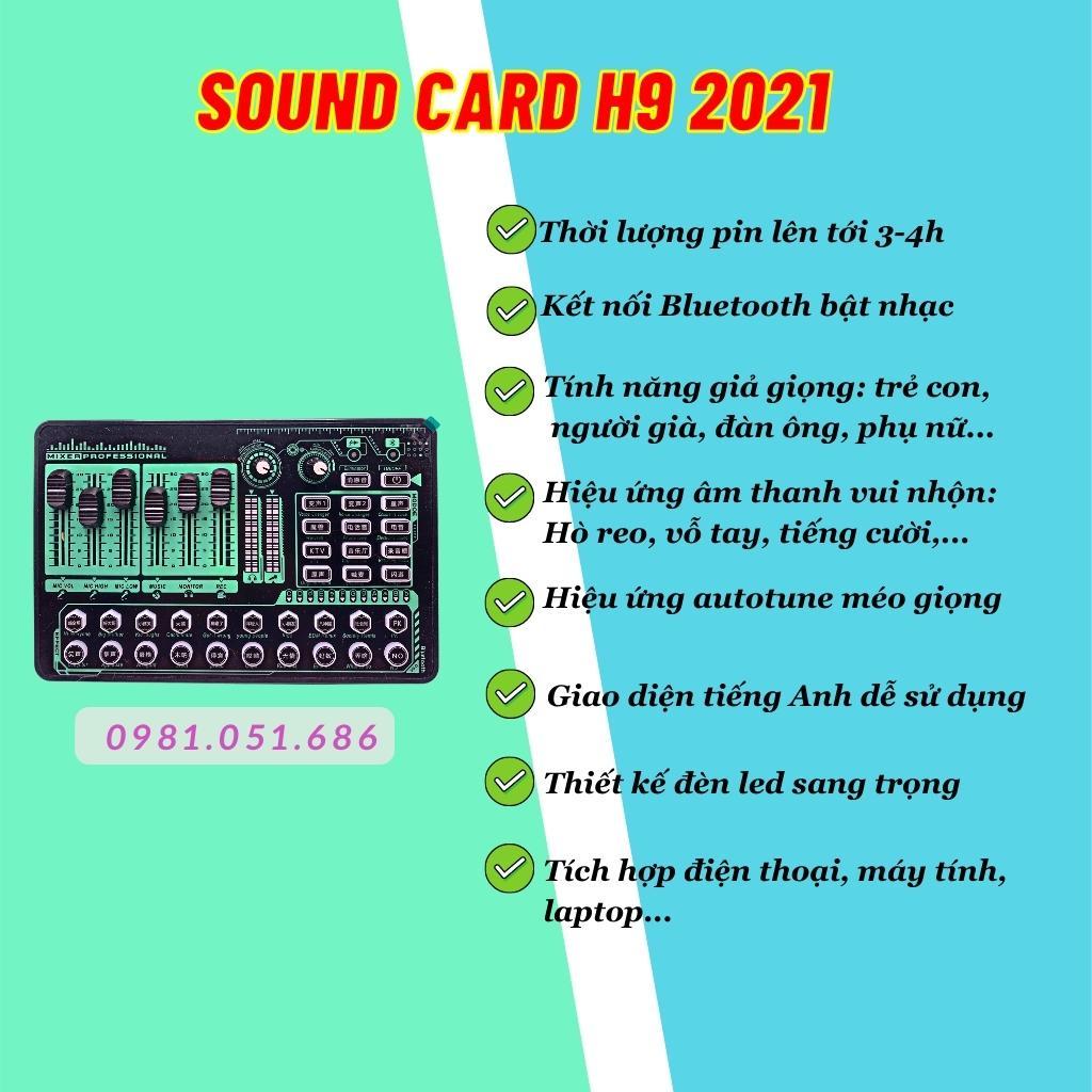 Trọn Bộ Sound Card H9 2021 &amp; Mic SM8B Cao Cấp. Chất Âm Cực Hay, Thu Âm, Livestream Cực Đỉnh, Nhiều Hiệu Ứng Thú Vị