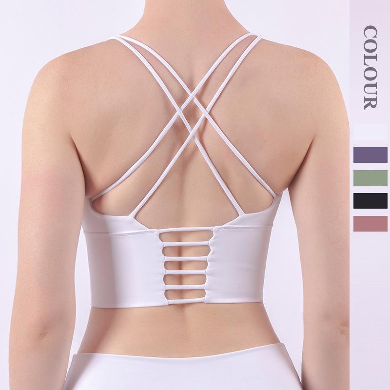 2021 Hàng Mới Về Phụ Nữ Yoga Áo Ngực Thể Thao Bé Gái Gợi Cảm Nude Đẹp Lưng Thể Hình Áo Ngực Mà Không Vòng Thép Tập Hợp Tập Yoga Quần Lót áo Vest
