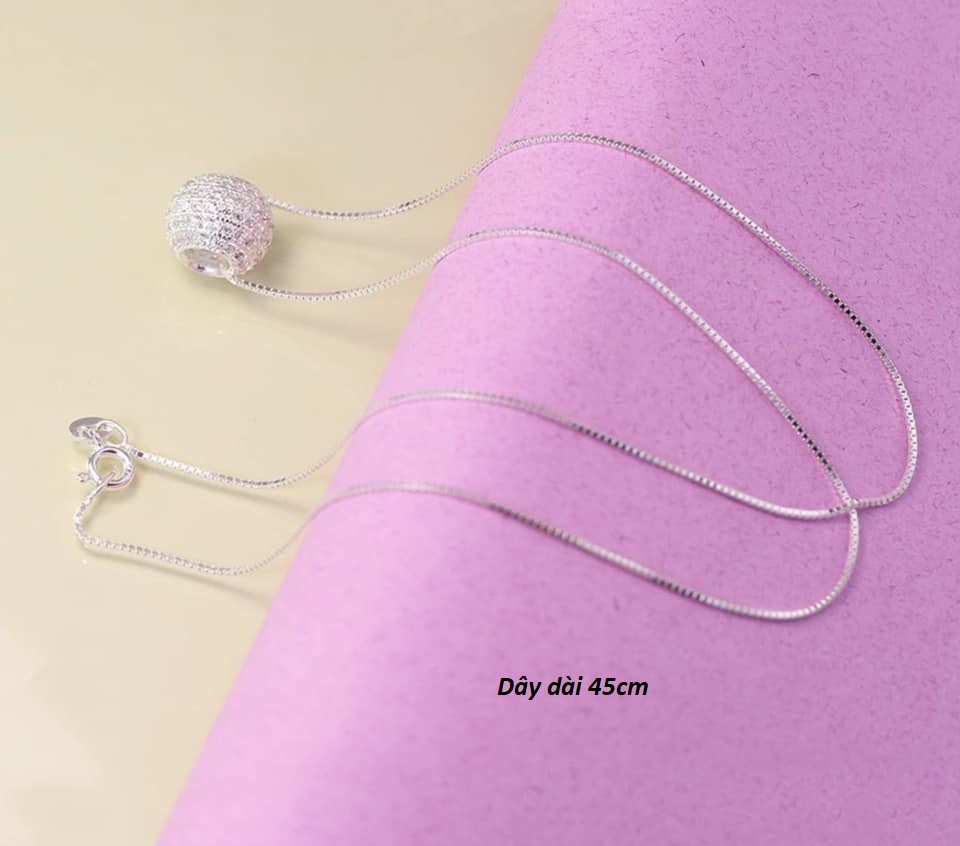 Dây chuyền nữ mặt bi cầu chất liệu bằng bạc s925 MS010a