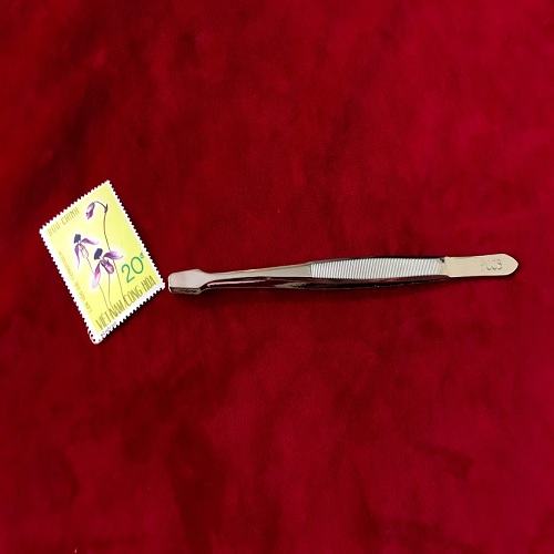 Kẹp gắp tem tiền 15cm chất liệu thép thiết kế hiện đại, sang trọng, các góc kẹp rõ nét, màu sắc sáng bóng không gỉ hình dáng thon dài màu bạc cao cấp chính hãng - PCCB - SP001134