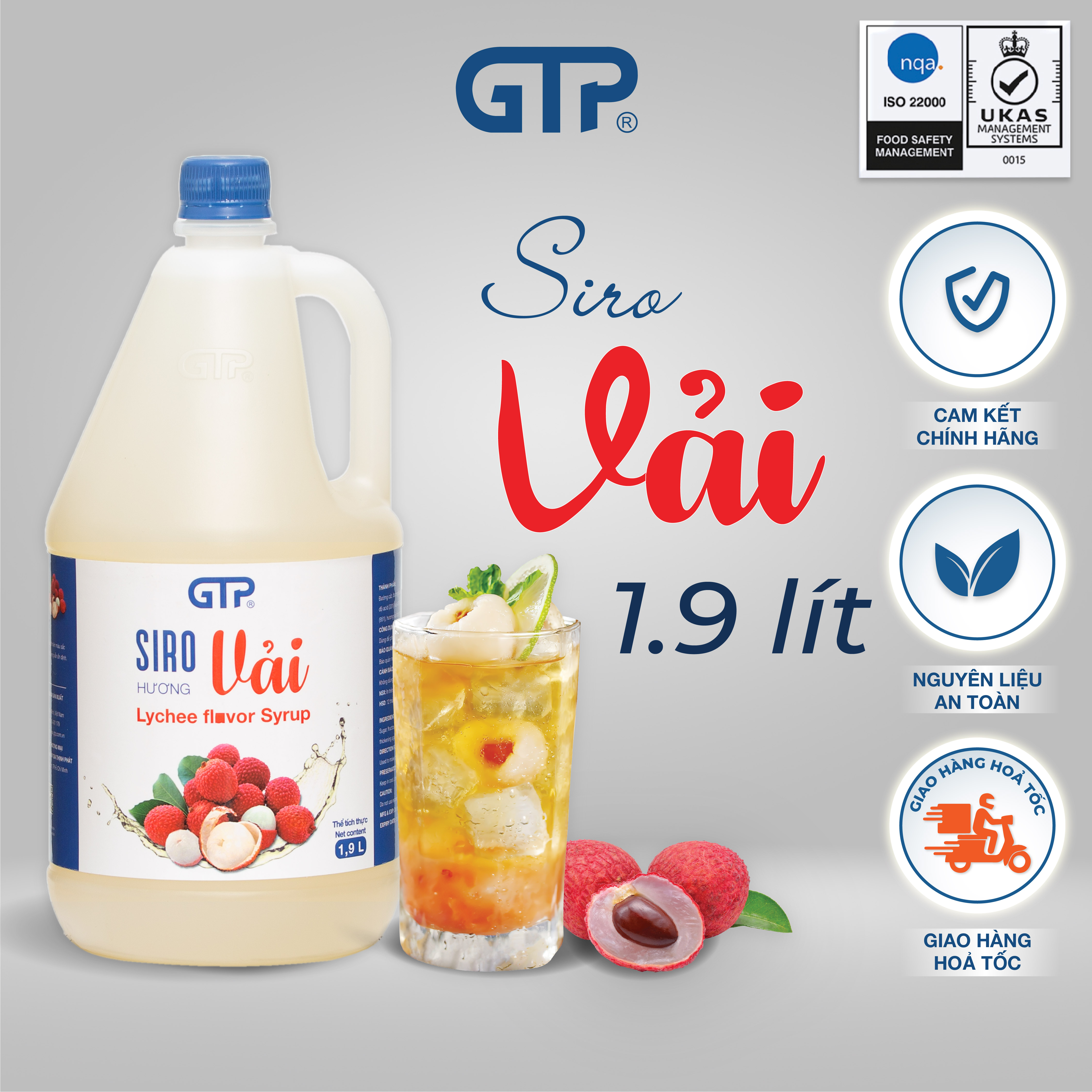 Siro Vải GTP - Chuyên kết hợp nhiều đồ uống: Trà sữa, Trà trái cây, Cocktail, Mocktail…