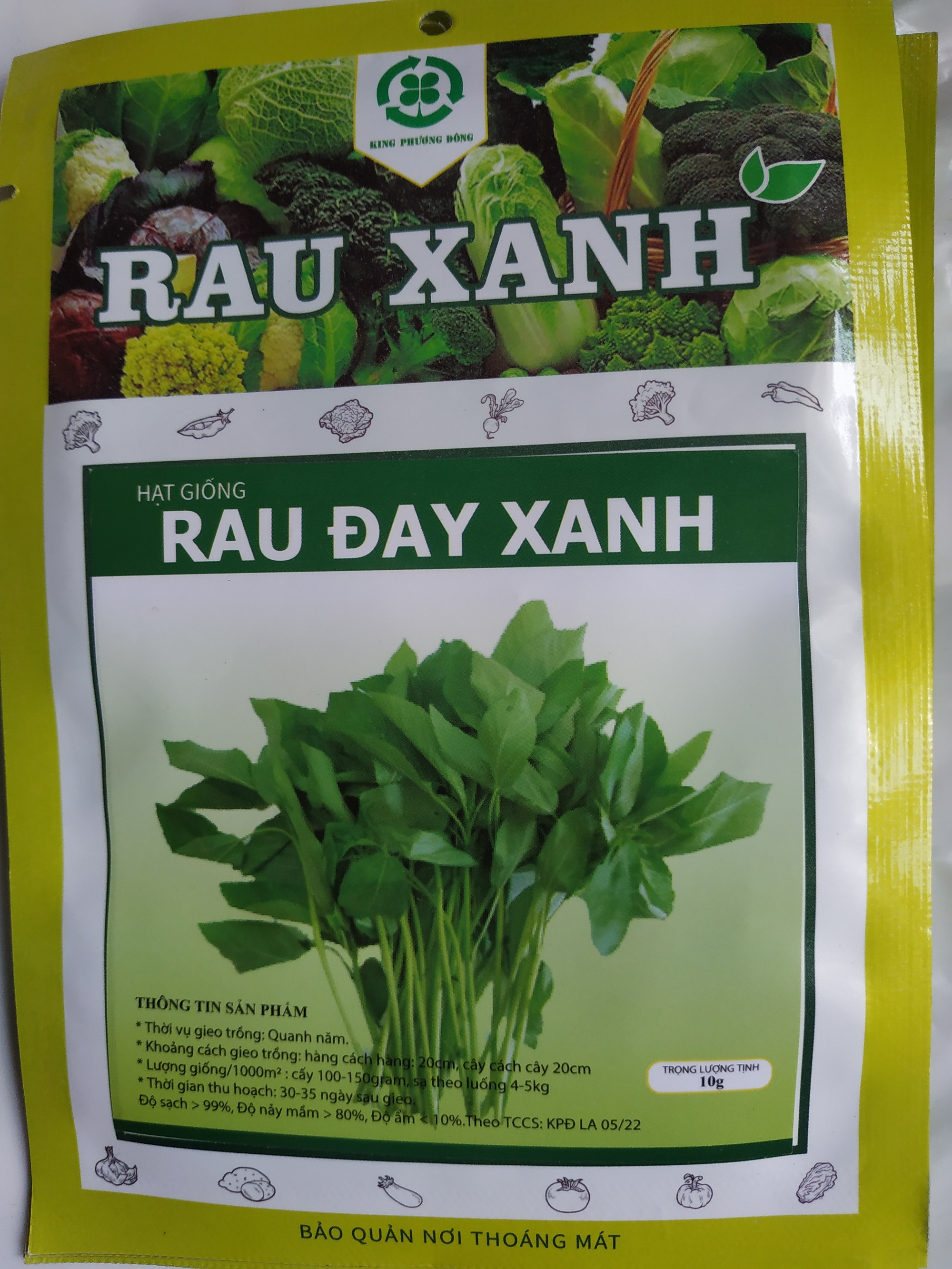 Hạt giống RAU ĐAY XANH - gói 10 gram