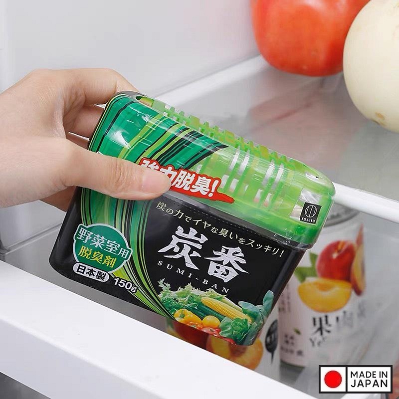 Hộp khử mùi tủ lạnh ngăn rau củ chính hãng Kokubo 150g hàng Made in Japan 