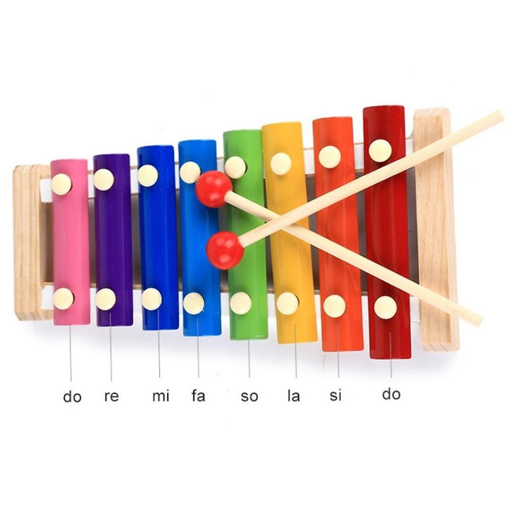 Đồ chơi nhạc cụ đàn gõ 8 thanh Xylophone, đồ chơi âm nhạc đàn mộc 8 thanh mini