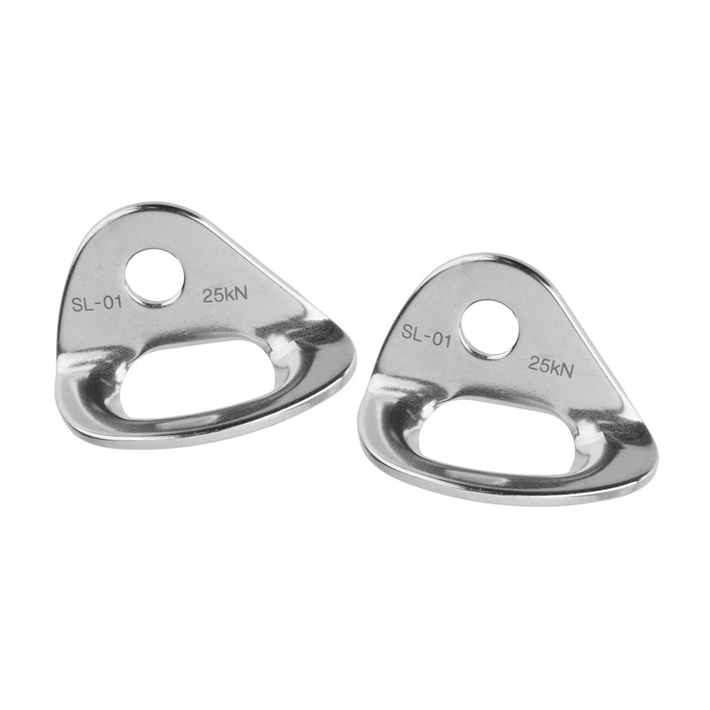 2 Pieces Stainless Steel Bolt Hanger for Mountaineering Rock Climbing