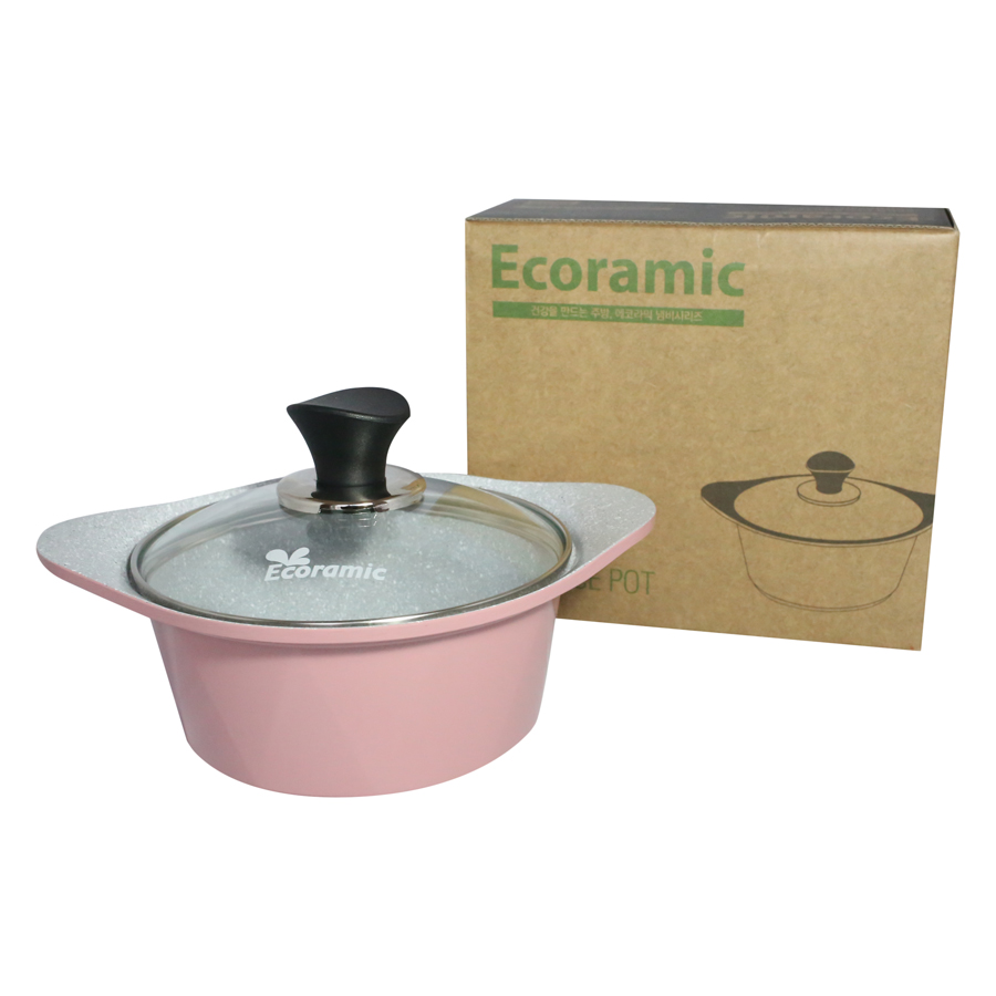 Nồi Đá Nhỏ Ecoramic EVL-20 (20 cm) - Hồng