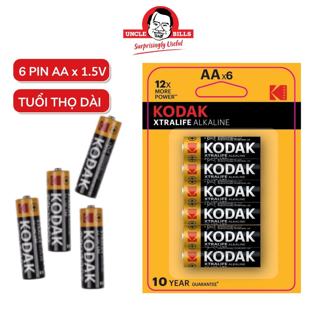 Bộ 6 Pin Kodak Alkaline AA điện thế 1.5V Uncle Bills IB0216