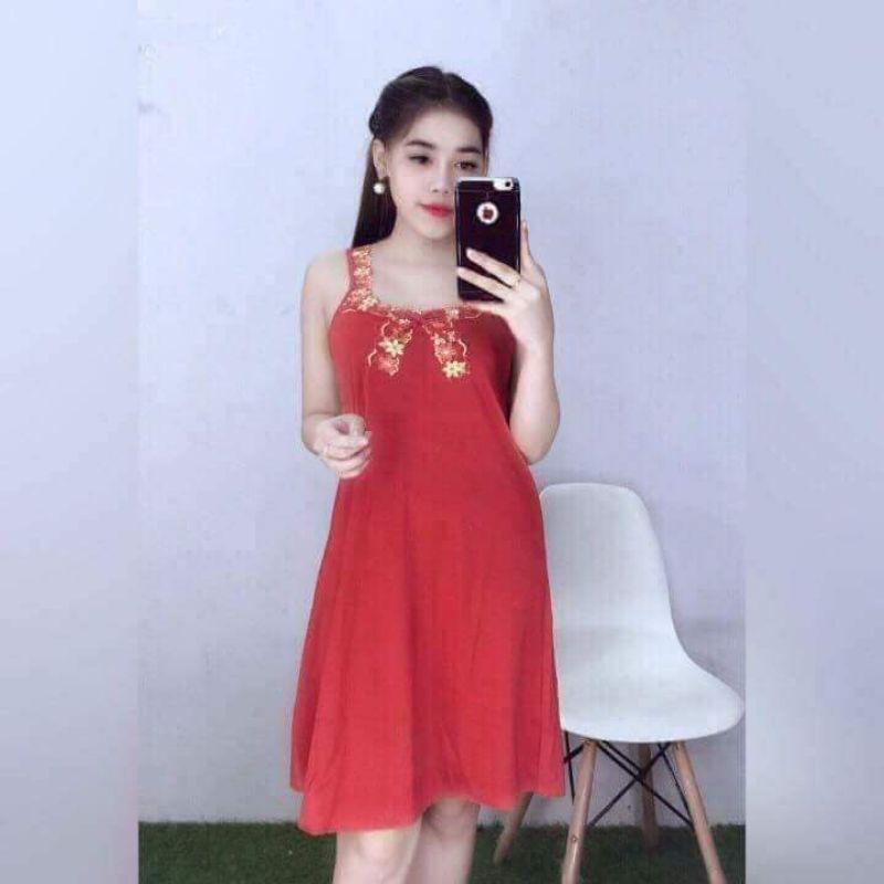 Đầm Thun Lạnh Loại 1 Ảnh Thật Size 40_55kg