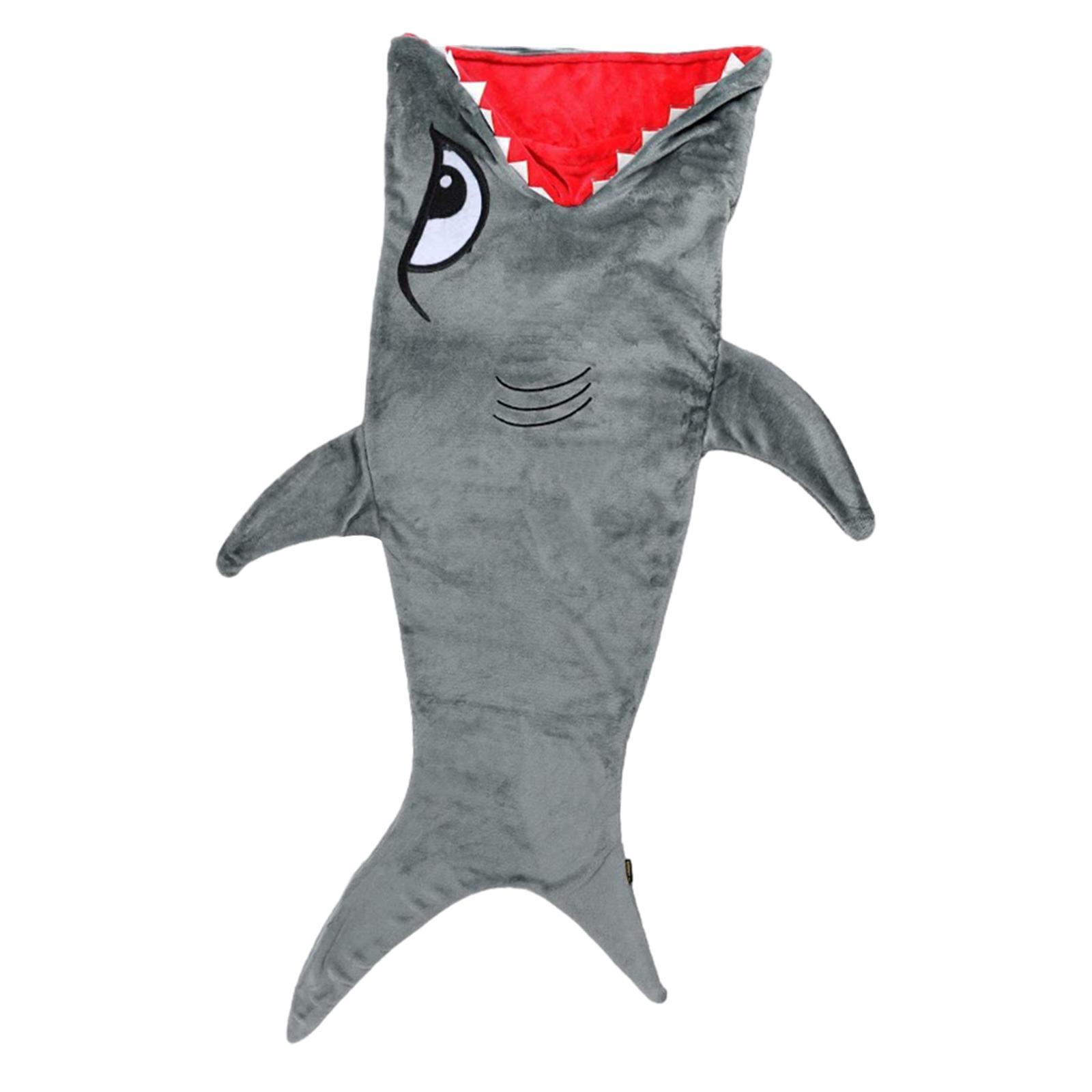 Wearable Shark Blanket for Kids Pajamas Sleepwear Shark Sleeping Bag Blanket