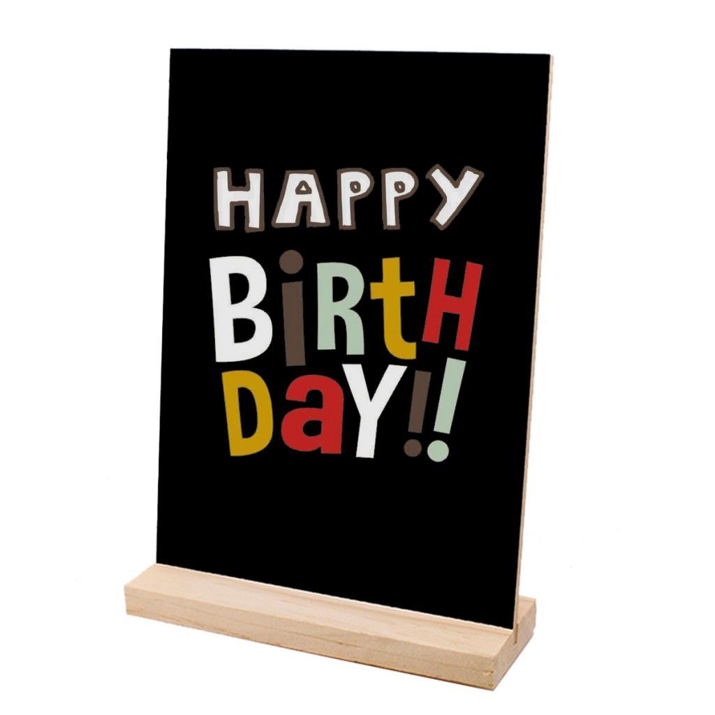 Small Removable Wood Message Boards Reusable Black Board 1 Sided Blackboard