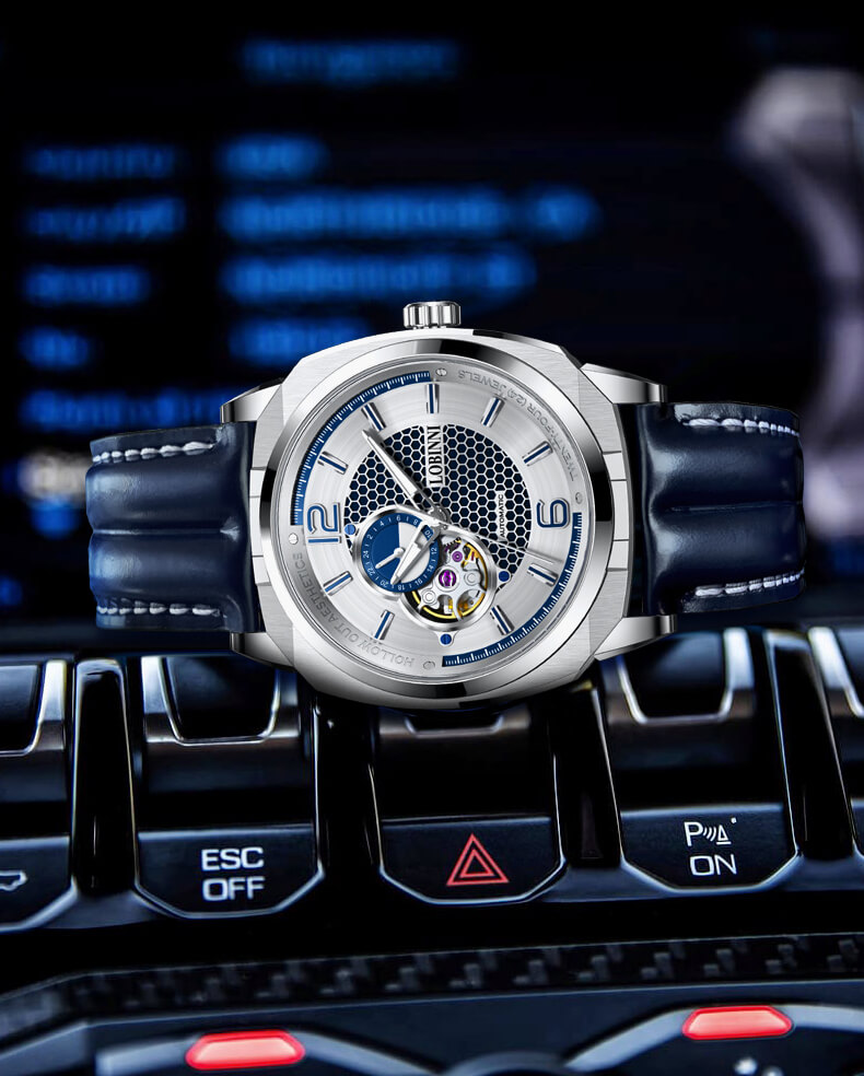 Nhấn chuột lên hình để phóng to Đồng hồ nam chính hãng Lobinni L16067-2 ,Fullbox, Kính sapphire ,chống xước,chống nước,dây da xịn, thép không gỉ 316L, Mới 100%,Bảo hành 24 tháng,kiểu dáng thể thao