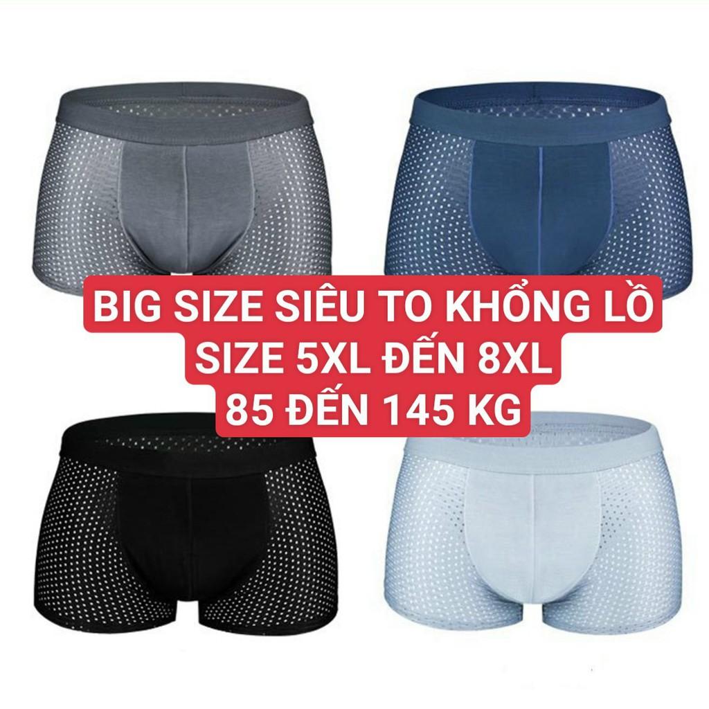 Combo 3 Quần sịp đùi boxer Nhật thông hơi cao cấp BIG SIZE SIZE LỚN thoáng khí kháng khuẩn