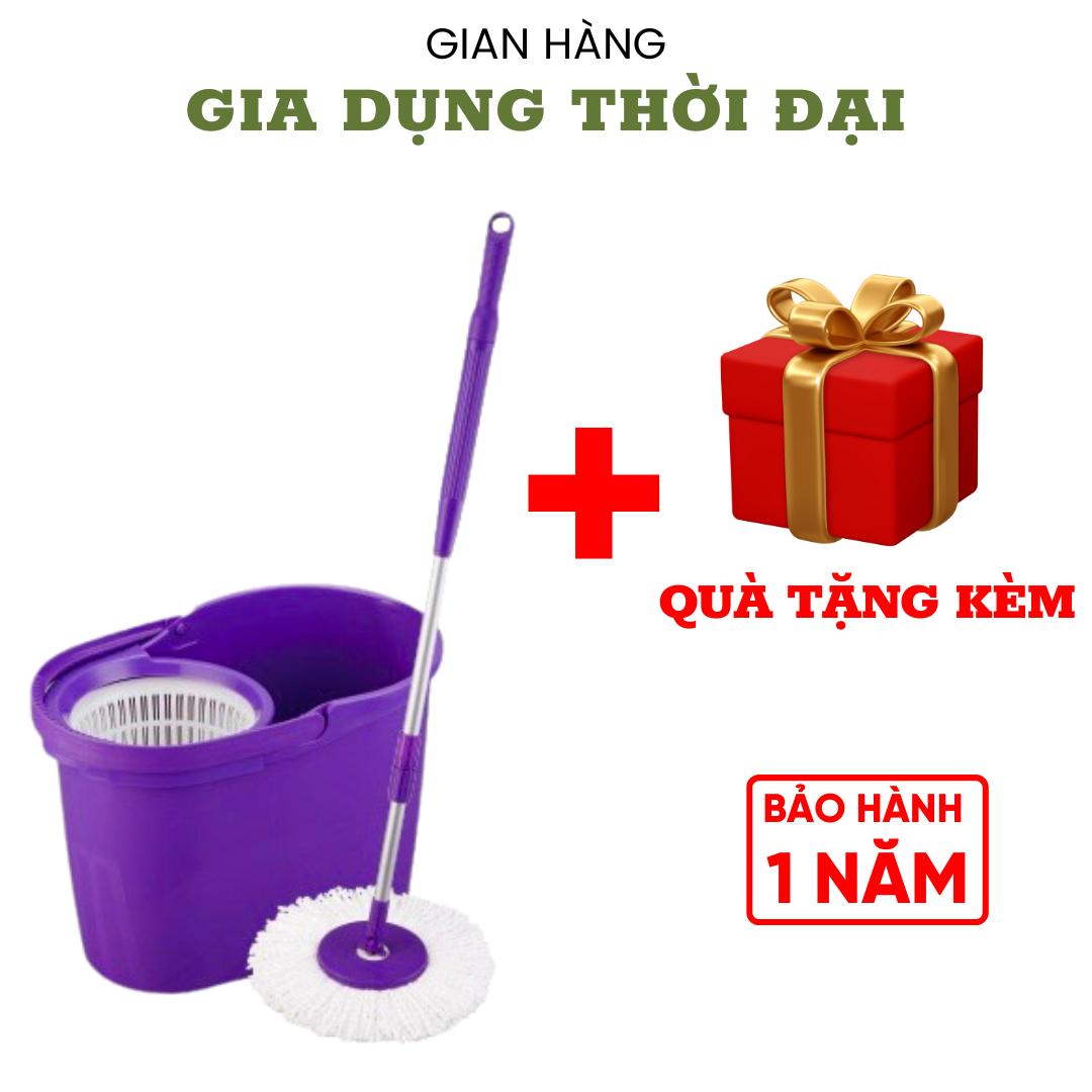 Bộ Lau Nhà Xoay 360 Độ OMEGA SUPA MOP Đài Loan - Thông Minh - Dung Tích Lớn - Chất Liệu Nhôm Cao Cấp