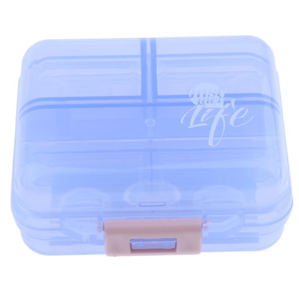 2 Pieces Portable 7 Day Pill Organizer Storage Box Medicine Container Case Suit for Home Travel