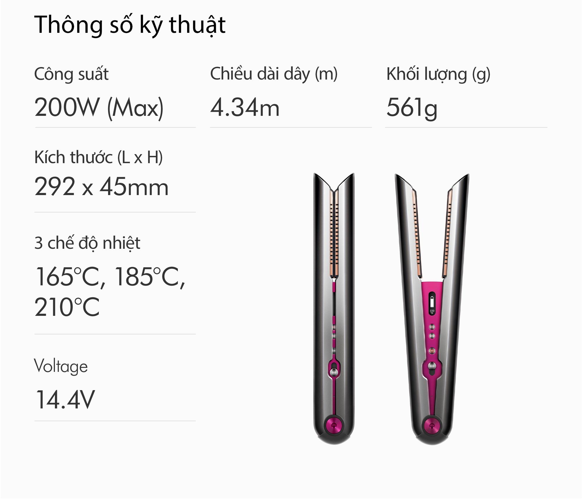 Máy Duỗi Tóc Dyson Corrale, Máy Là Tóc, Máy Làm Thẳng Tóc, Tạo Kiểu Giữ Tóc Bóng Mượt, Không Bị Khô Rối, Nhập Khẩu